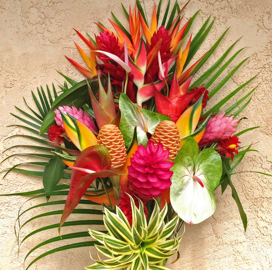 A custom arrangement featuring all of the amazing tropicals that are currently in season on our Kauai flower farm