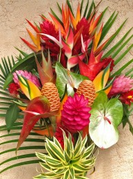 A custom arrangement featuring all of the amazing tropicals that are currently in season on our Kauai flower farm